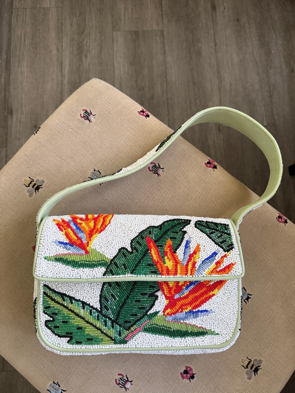 STAUD Tommy Beaded Bag, Birds of Paradise - Picture 4 of 10